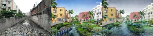 Renatured canal of the Mambalam Flagship